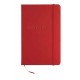 Customised A5 notebook with lined pages. Marking by embossing