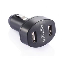 Double chargeur allume-cigare USB, noir