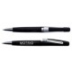 [Pack of 10 units] Plastic pen with rubber aspect