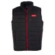 Bodywarmer without sleeves women black and red