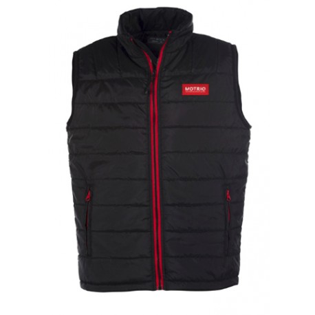 Bodywarmer sans manches rouge et noir femme