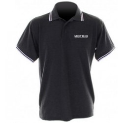 Polo shirt dark grey and white for men