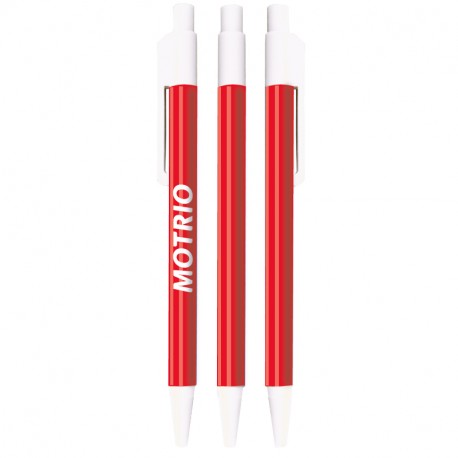 Stylo rétractable corps coloris rouge