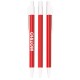 Stylo rétractable corps coloris rouge [Lot de 20 pièces]