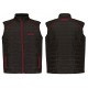 Bodywarmer bi-matière unisexe coloris noir/rouge taille 2XL